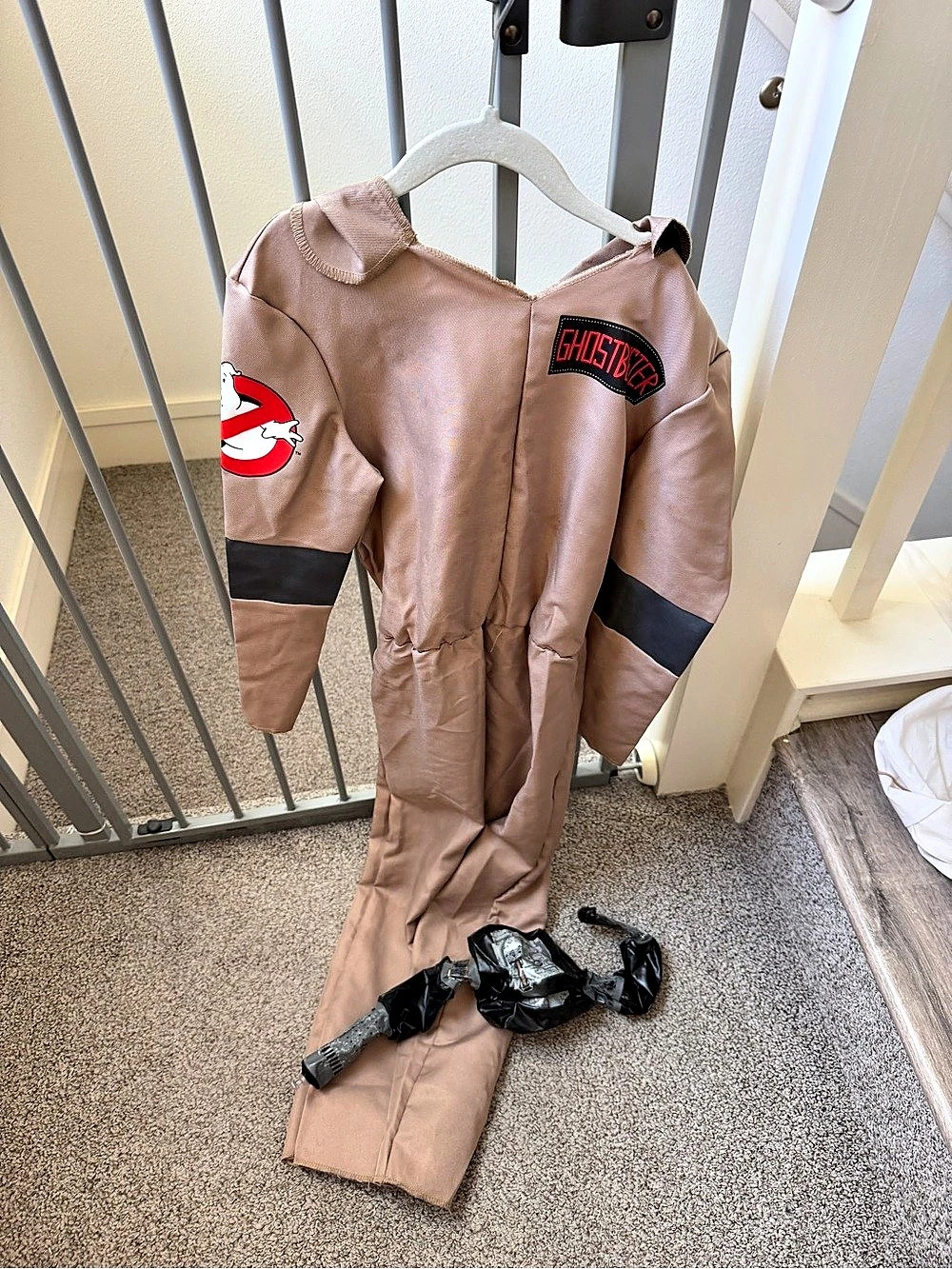 Ghostbusters Halloween Costume Jumpsuit Brown & Black size 7-8